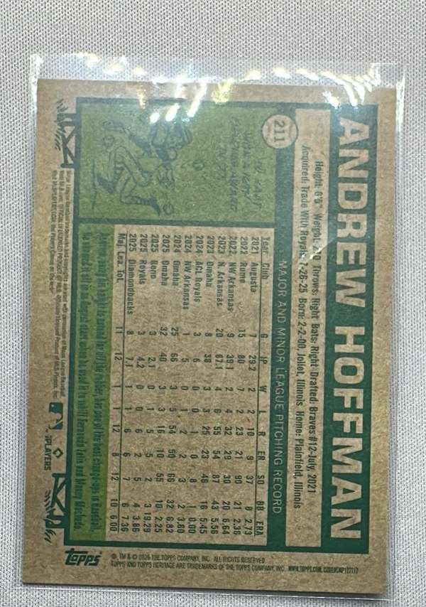 2026 Topps Heritage #211 Andrew Hoffman