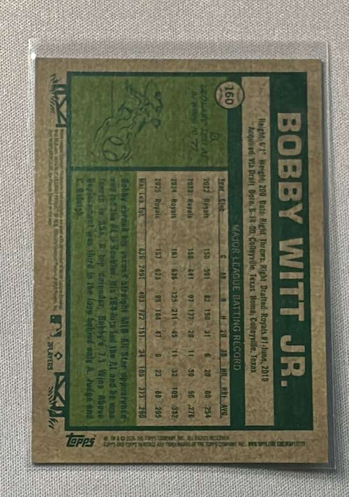 2026 Topps Heritage #160 Bobby Witt Jr.