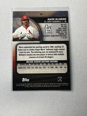 Mark McGwire 2025 Topps Stadium Club #15 NM Cardinals