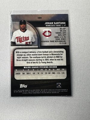 Johan Santana 2025 Topps Stadium Club #199 NM Twins