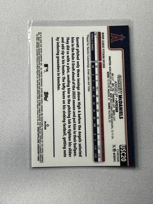 Garrett McDaniels 2025 Topps Chrome #USC20 Chrome RC NM Angels