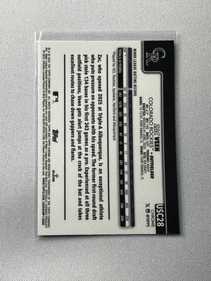 Zac Veen 2025 Topps Chrome #USC28 Chrome RC NM Rockies