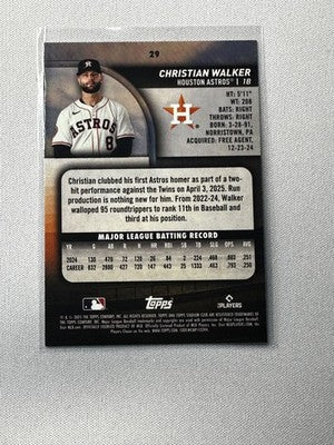 Christian Walker 2025 Topps Stadium Club #29 NM Astros