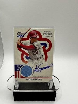 Ted Simmons 2025 Topps Heritage High Number Auto Relic /75 #BAR-TS NM Cardinals